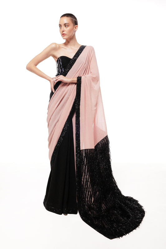 The Pink Pine Saree