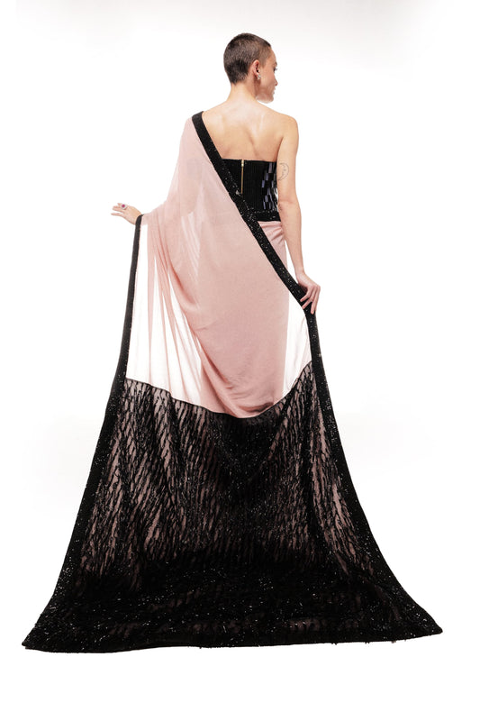 The Pink Pine Saree